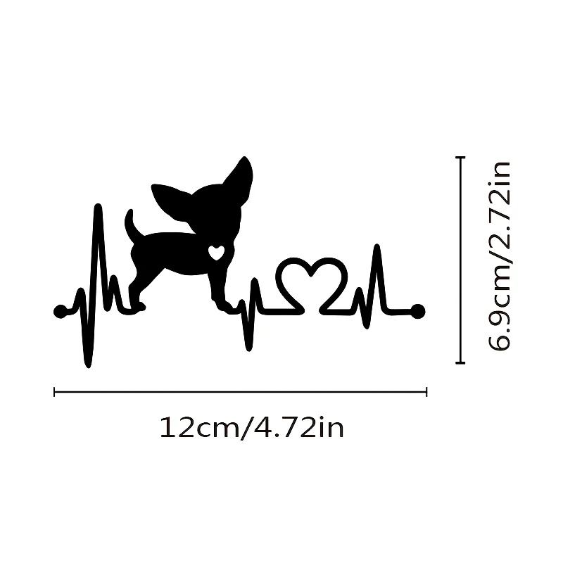 Waterproof Cute Animal Car Sticker - 1pc Heartbeat Chihuahua Puppy Design, Fuel Tank, Buggy Rear Window Glass Decoration
Waterproof Cute Animal Car Sticker - 1pc Heartbeat Chihuahua Puppy Design, Fuel Tank, Buggy Rear Window Glass Decoration