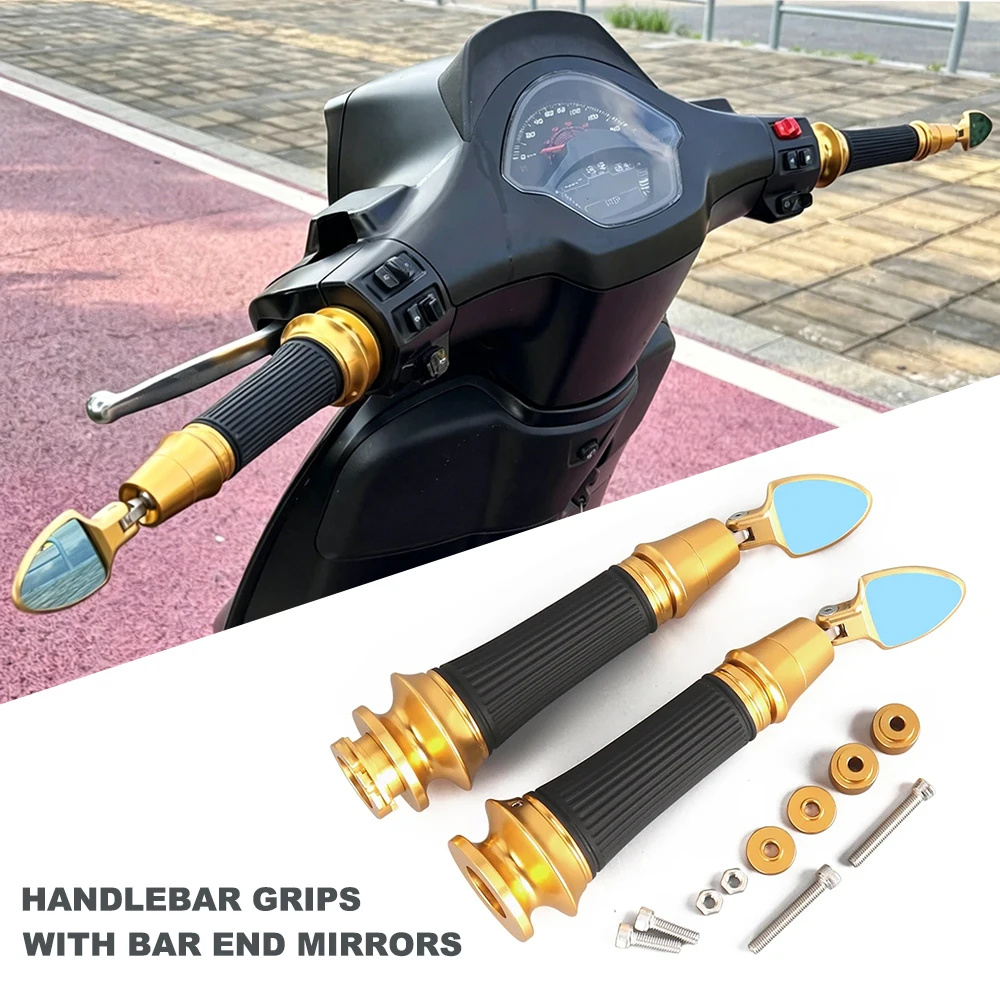 Motorcycle Handlebar Grips Hand Grip with Integrated Bar End Mirrors Handlebars For GTS 300 GTV Sprint Primavera 150 Accessories
Motorcycle Handlebar Grips Hand Grip with Integrated Bar End Mirrors Handlebars For GTS 300 GTV Sprint Primavera 150 Accessories