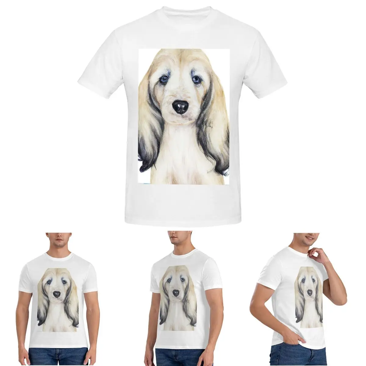Adorable Watercolor Afghan Hound Puppy T-Shirt for Men Cotton Oversized T Shirts Men's Tees Short Round Neck Clothes Tops S-6XL
Adorable Watercolor Afghan Hound Puppy T-Shirt for Men Cotton Oversized T Shirts Men's Tees Short Round Neck Clothes Tops S-6XL