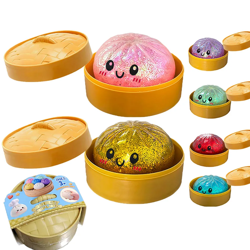 New 1-12pcs Glitter Dumpling Glitter Dumpling Squishy with Box Dumplings Sensory Squeeze Toy for Stress Relief
New 1-12pcs Glitter Dumpling Glitter Dumpling Squishy with Box Dumplings Sensory Squeeze Toy for Stress Relief