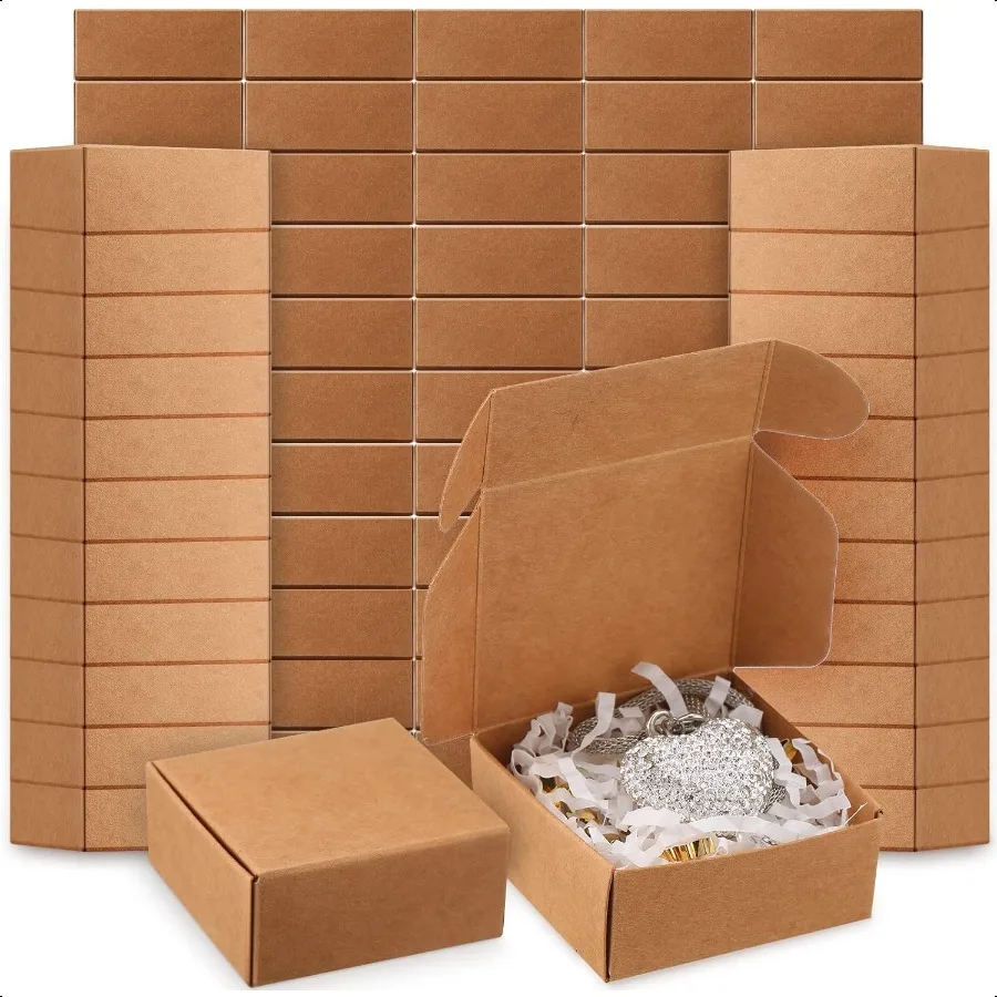 200 Pcs Small Kraft Paper Gift Boxes Bulk 2.16'' x 2.16'' x 0.98'' Ornaments Cardboard Boxes with Lid for Favor Earring Jewelry
200 Pcs Small Kraft Paper Gift Boxes Bulk 2.16'' x 2.16'' x 0.98'' Ornaments Cardboard Boxes with Lid for Favor Earring Jewelry