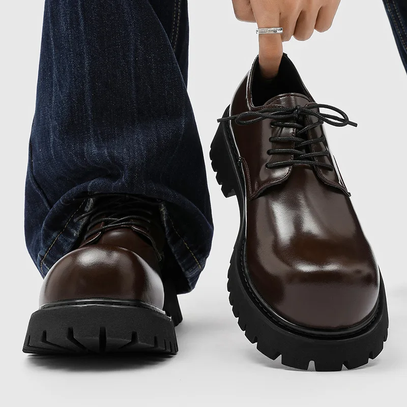 Vintage Mens Dress Shoes Luxury Handmade Quality Comfortable 2026 Autumn British Style Round Toe Outdoor Social Shoes for Male
Vintage Mens Dress Shoes Luxury Handmade Quality Comfortable 2026 Autumn British Style Round Toe Outdoor Social Shoes for Male