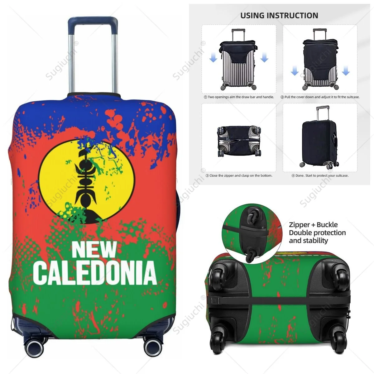 New Caledonia Flag Luggage Cover Suitcase Elastic Dust Case Travel Accessories Printed Baggage Case Protective
New Caledonia Flag Luggage Cover Suitcase Elastic Dust Case Travel Accessories Printed Baggage Case Protective
