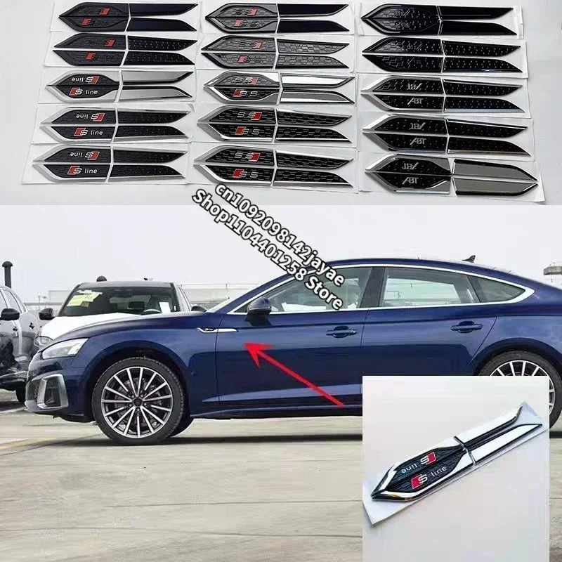 3D ABS Stickers on Car Fender Side for Audi A3 A4 A5 A6 A7 A8 A1 A2 Q2 Q3 Q5 Q7 Q8 S3 S4 S5 S6 RS3 RS4 RS5 RS6 Car Accessories
3D ABS Stickers on Car Fender Side for Audi A3 A4 A5 A6 A7 A8 A1 A2 Q2 Q3 Q5 Q7 Q8 S3 S4 S5 S6 RS3 RS4 RS5 RS6 Car Accessories