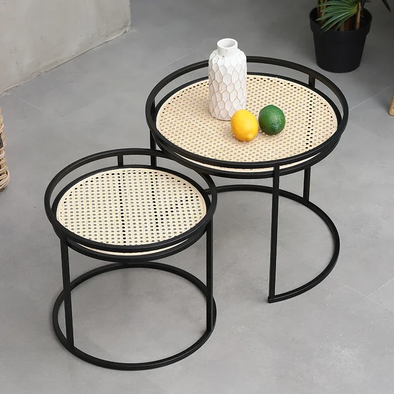 Rattan Combined Tea Table Designer Living Room Sofa Side Table Simple Balcony round Table
Rattan Combined Tea Table Designer Living Room Sofa Side Table Simple Balcony round Table
