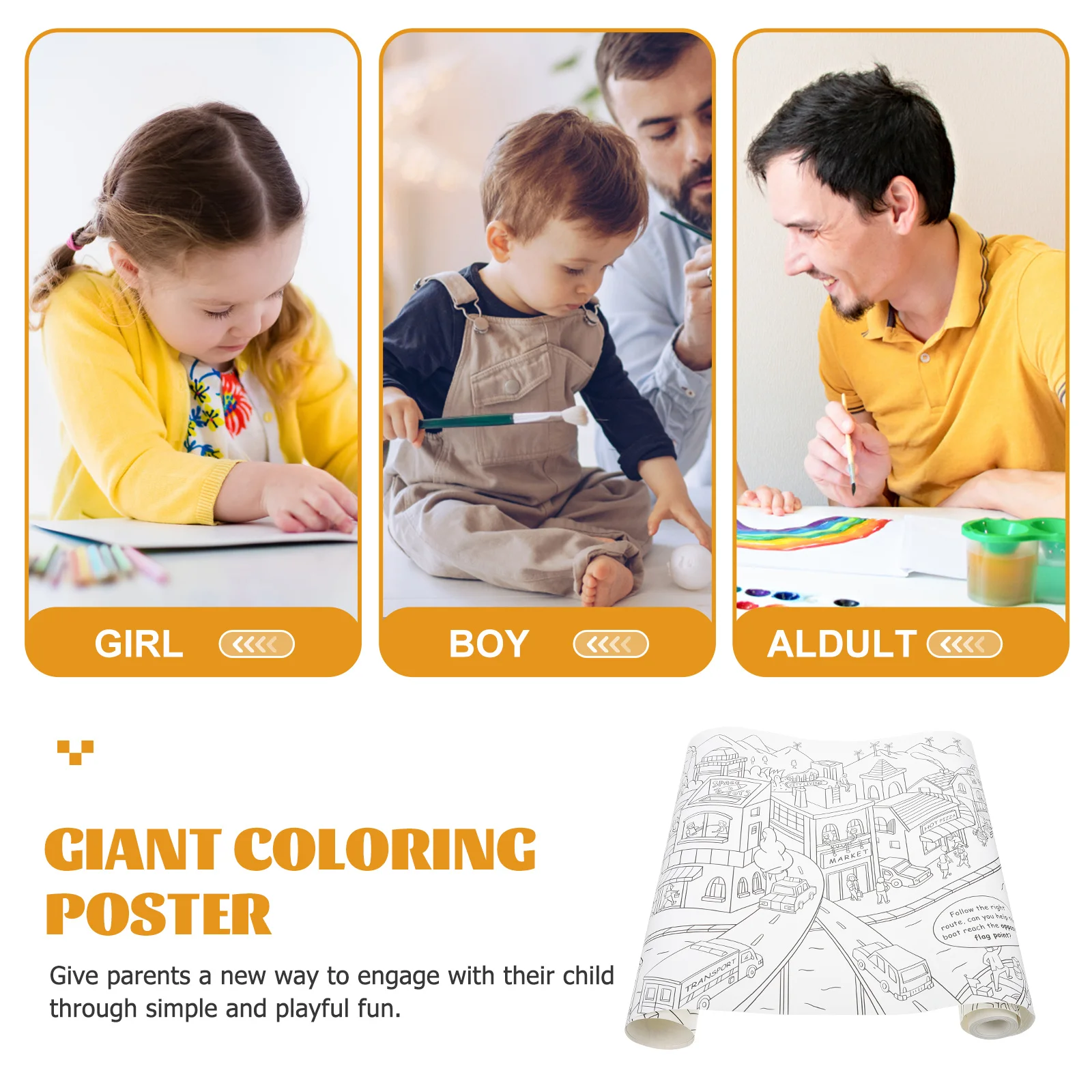 Diy Coloring Poster 48X60 Inch Large Wall Painting Poster For Themed Scene Drawing Supply Art Activity Play 
Diy Coloring Poster 48X60 Inch Large Wall Painting Poster For Themed Scene Drawing Supply Art Activity Play