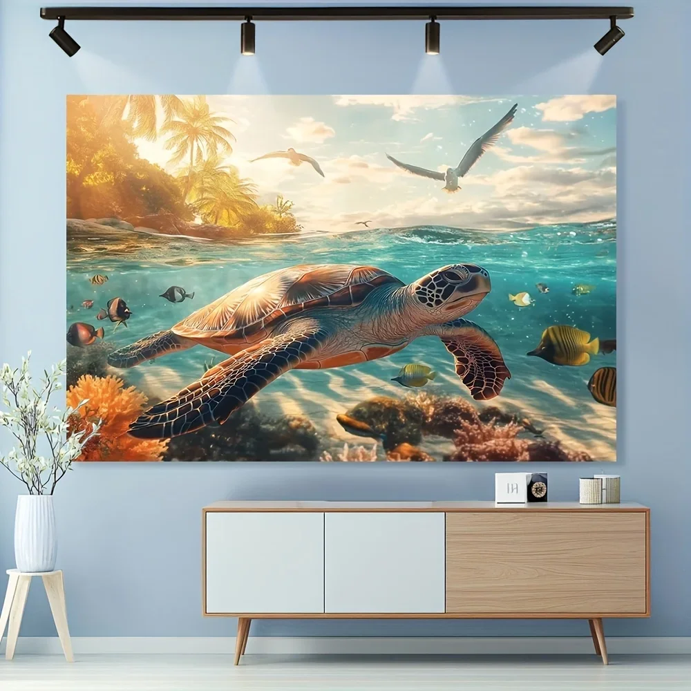 1 Underwater World Turtle Ocean Printed Tapestry Colorful Coral Reef and Tropical Fish Patterns Festival Home Decoration
1 Underwater World Turtle Ocean Printed Tapestry Colorful Coral Reef and Tropical Fish Patterns Festival Home Decoration