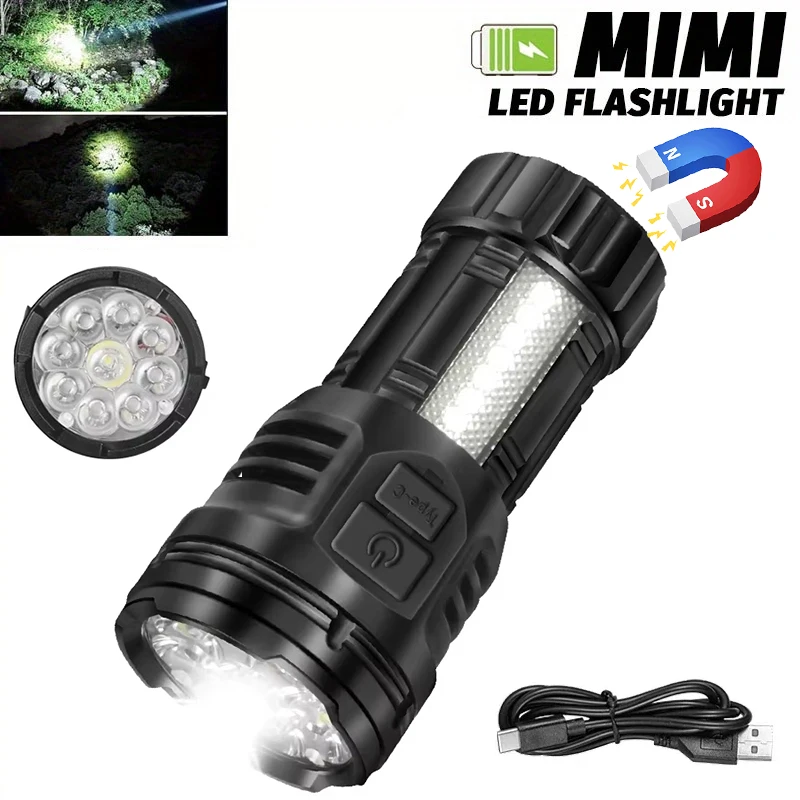 Уличный мини-фонарик 9, светодиодный мощный фонарь дальнего действия, перезаряжаемая карманная лампа, портативный магнитный светильник для кемпинга и пешего туризма
Уличный мини-фонарик 9, светодиодный мощный фонарь дальнего действия, перезаряжаемая карманная лампа, портативный магнитный светильник для кемпинга и пешего туризма