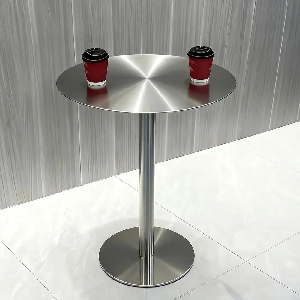 Stainless Steel Round Dining Table, Living Room Side Table, Bistro Pub Bar Tables Cocktail Tables, Kitchen Breakfast Desk For R
Stainless Steel Round Dining Table, Living Room Side Table, Bistro Pub Bar Tables Cocktail Tables, Kitchen Breakfast Desk For R
