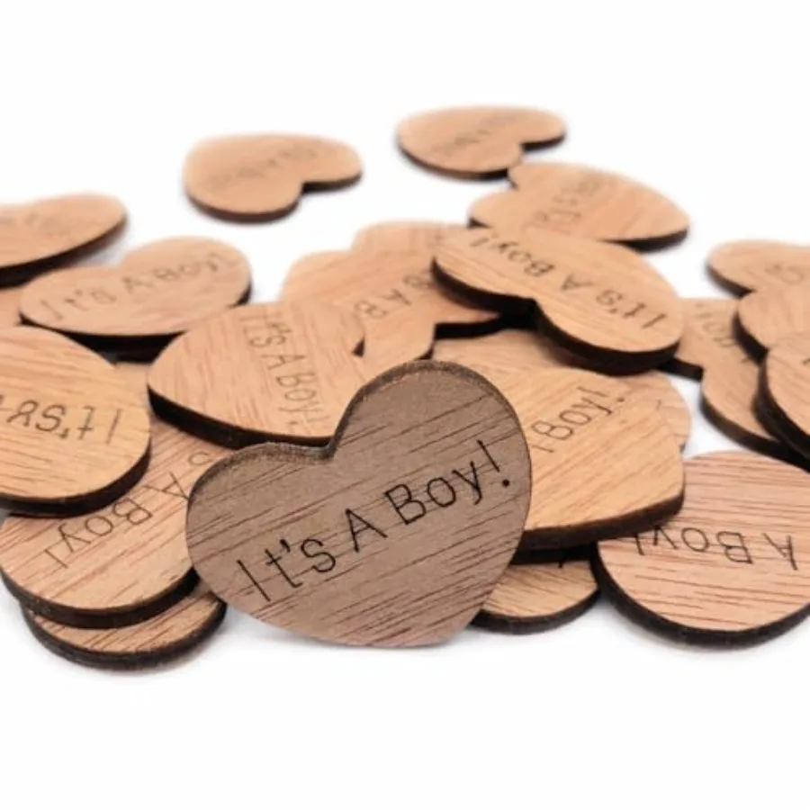 It's a Boy Wood Heart Confetti Baby Shower Table Scatter, 1 Inch Wooden Heart Decorations
It's a Boy Wood Heart Confetti Baby Shower Table Scatter, 1 Inch Wooden Heart Decorations