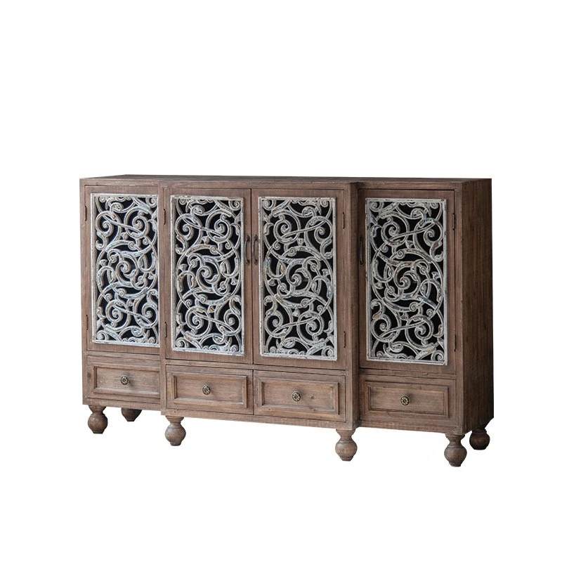 Shoe cabinet integrated American country style engraved retro old decorative storage cabinet
Shoe cabinet integrated American country style engraved retro old decorative storage cabinet