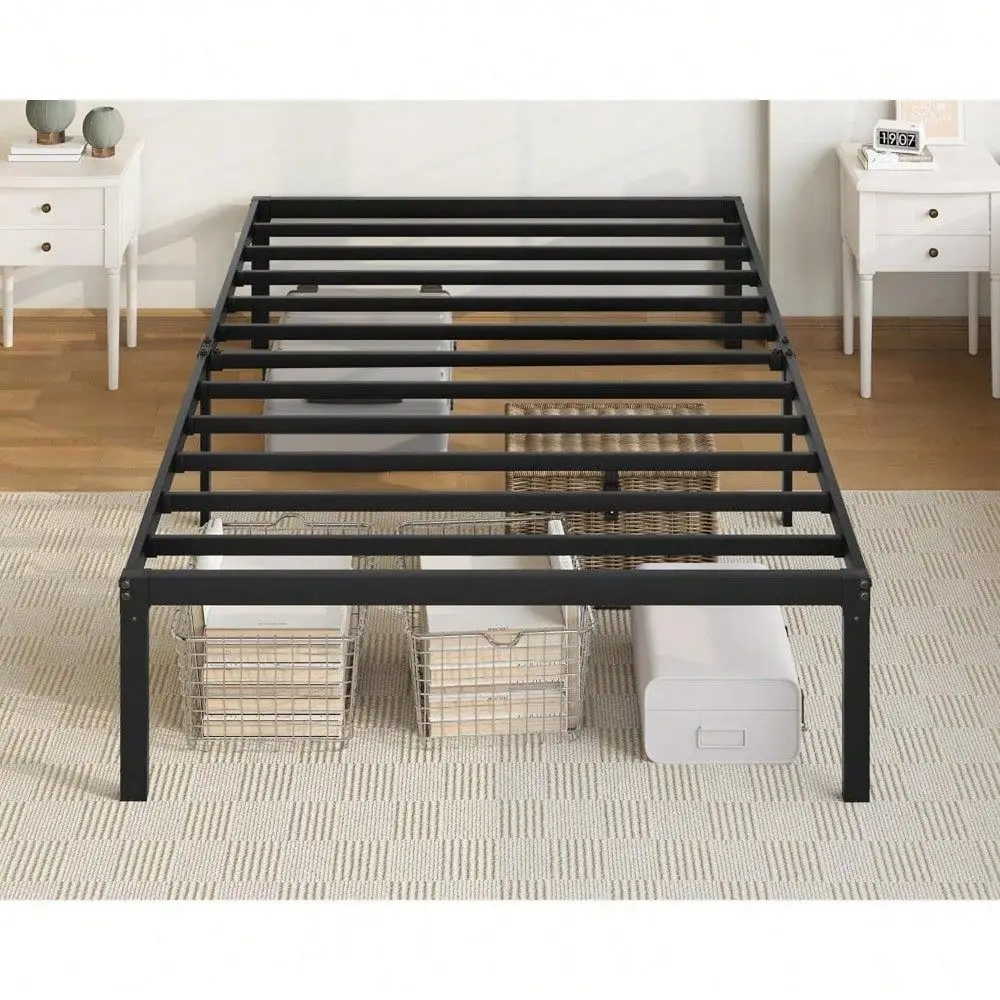 Bed Frame, 14 Inch Metal Platform Beds With Storage Space, No Box Spring Needed And Easy Assembly, Black
Bed Frame, 14 Inch Metal Platform Beds With Storage Space, No Box Spring Needed And Easy Assembly, Black