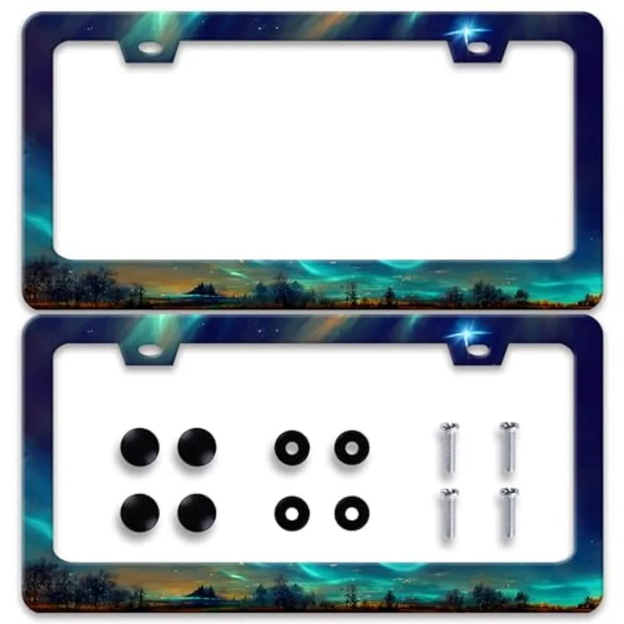 2pcs Personalise Aurora Night Sky License Plate Frame Scenery License Plate Frames Car Universal Stainless Steel Accessories Ca
2pcs Personalise Aurora Night Sky License Plate Frame Scenery License Plate Frames Car Universal Stainless Steel Accessories Ca