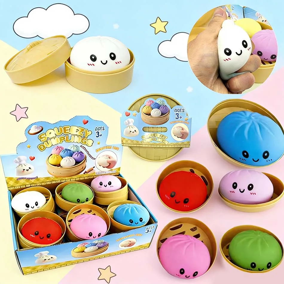 2026 Hot sale Colorful Dumpling Squishes Stress Balls Fidget Sensory Toys Squishies Bun with Steamer Squeeze Dough Ball Gifts
2026 Hot sale Colorful Dumpling Squishes Stress Balls Fidget Sensory Toys Squishies Bun with Steamer Squeeze Dough Ball Gifts