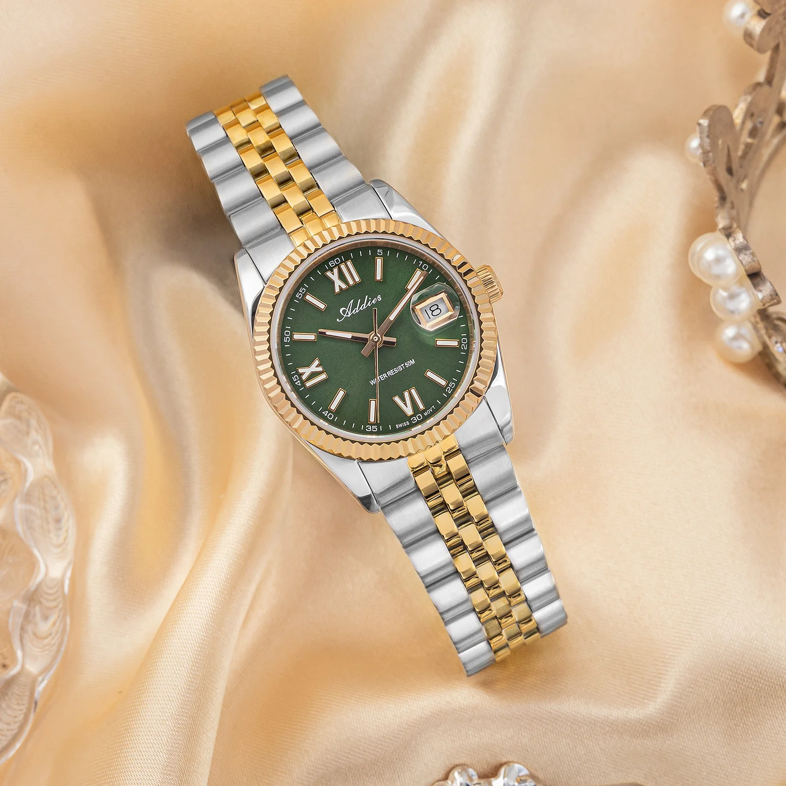 ADDIES Calendar Ladies Quartz Watches Sapphire Glass BGW9 Waterproof Luminous Wristwatches Stainless Steel Fashion Women's Watch
ADDIES Calendar Ladies Quartz Watches Sapphire Glass BGW9 Waterproof Luminous Wristwatches Stainless Steel Fashion Women's Watch