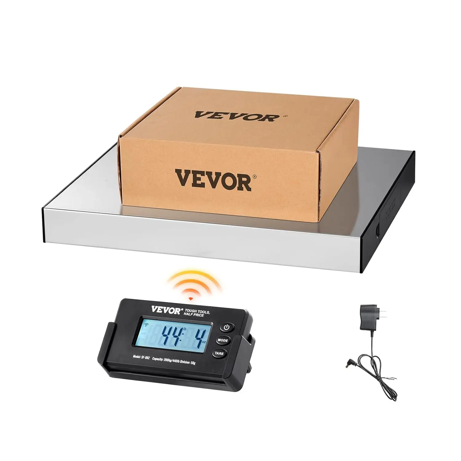 Digital Shipping Scale, 49 ft Wireless Control, 440 lbs x 1.7 oz. Postal Scale, with Timer, Tare Function, HD LCD Screen Package
Digital Shipping Scale, 49 ft Wireless Control, 440 lbs x 1.7 oz. Postal Scale, with Timer, Tare Function, HD LCD Screen Package