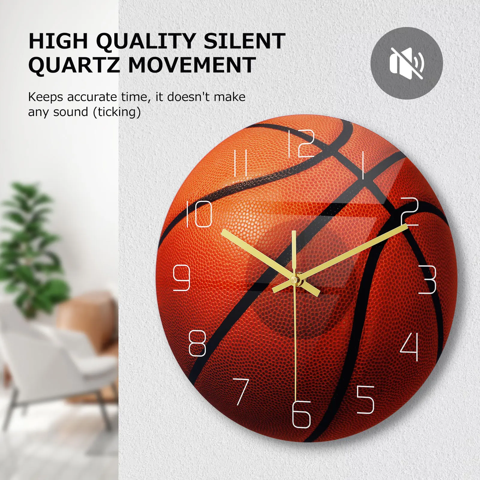 Basketball Design Wall Clock Large Arabic Numerals Silent Mute Movement Acrylic Home Decor For Living Room Bedroom Study Office
Basketball Design Wall Clock Large Arabic Numerals Silent Mute Movement Acrylic Home Decor For Living Room Bedroom Study Office