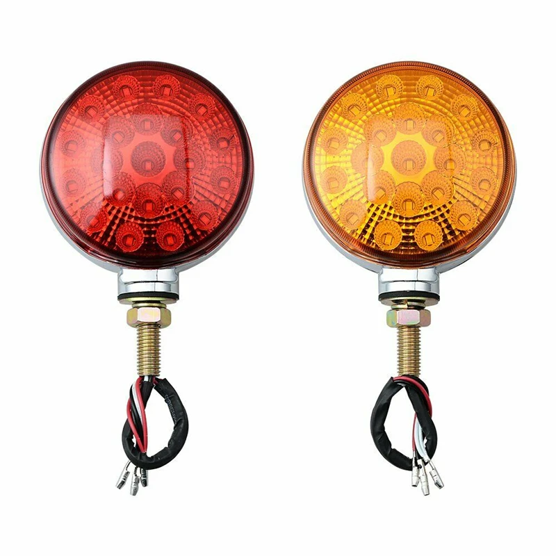 2Pcs Round Double Face Lamps Fender Light Pedestal strobe lights markers lights 42 LED Turn Signal Parking for Truck
2Pcs Round Double Face Lamps Fender Light Pedestal strobe lights markers lights 42 LED Turn Signal Parking for Truck
