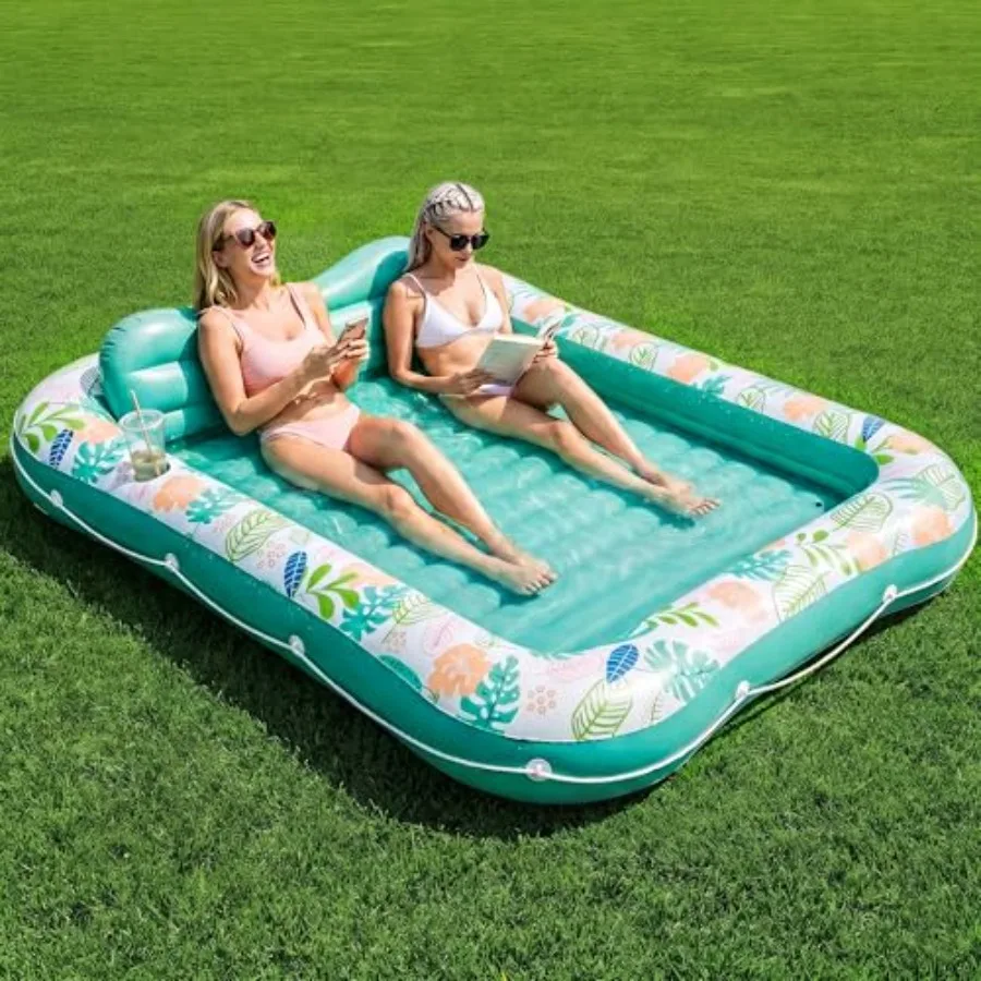 Inflatable Tanning Pool Lounger Float for backyard swimming pool and beach use, green XL size, durable PVC material, includes p
Inflatable Tanning Pool Lounger Float for backyard swimming pool and beach use, green XL size, durable PVC material, includes p