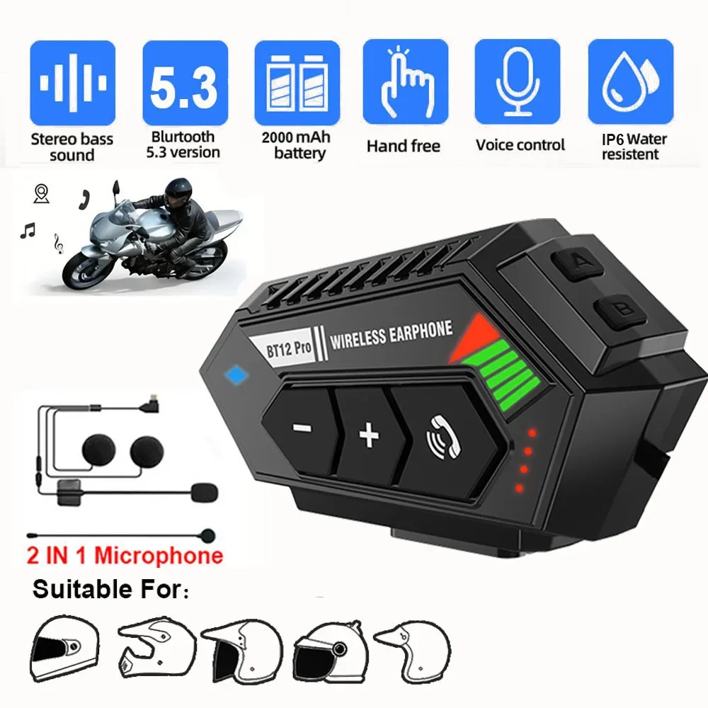 2000mah Motorcycle Helmet Headset Bluetooth 5.3 EDR Wireless Headphones Earphones IP6 Waterproof Noise Reduction Voice Control
2000mah Motorcycle Helmet Headset Bluetooth 5.3 EDR Wireless Headphones Earphones IP6 Waterproof Noise Reduction Voice Control
