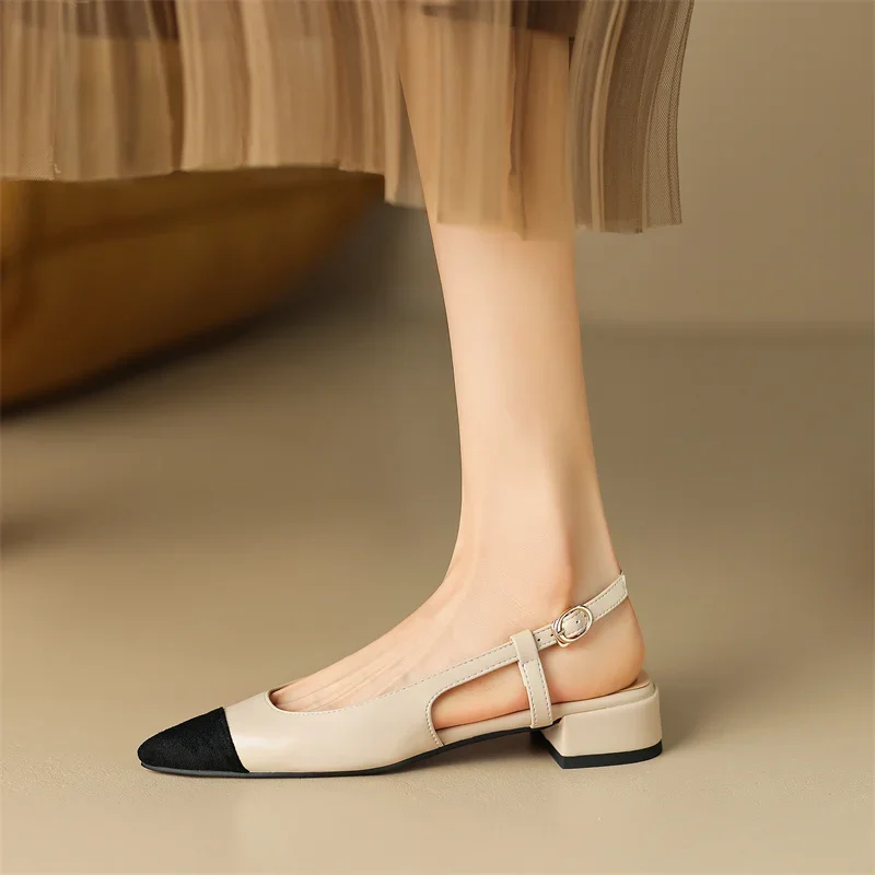 Summer Back Strap Patchwork Sandals Ladies Pointed Toe Chunky Block Thick Heels Gold Black Daily Leisure Shoes for Women 2025
Summer Back Strap Patchwork Sandals Ladies Pointed Toe Chunky Block Thick Heels Gold Black Daily Leisure Shoes for Women 2025