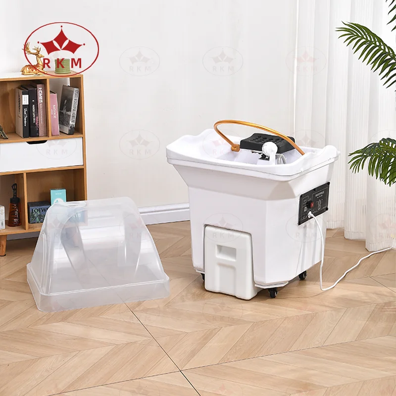 RKM portable shower basin for salon furniture, bedside spa shampoo basin with 50L water tank
RKM portable shower basin for salon furniture, bedside spa shampoo basin with 50L water tank