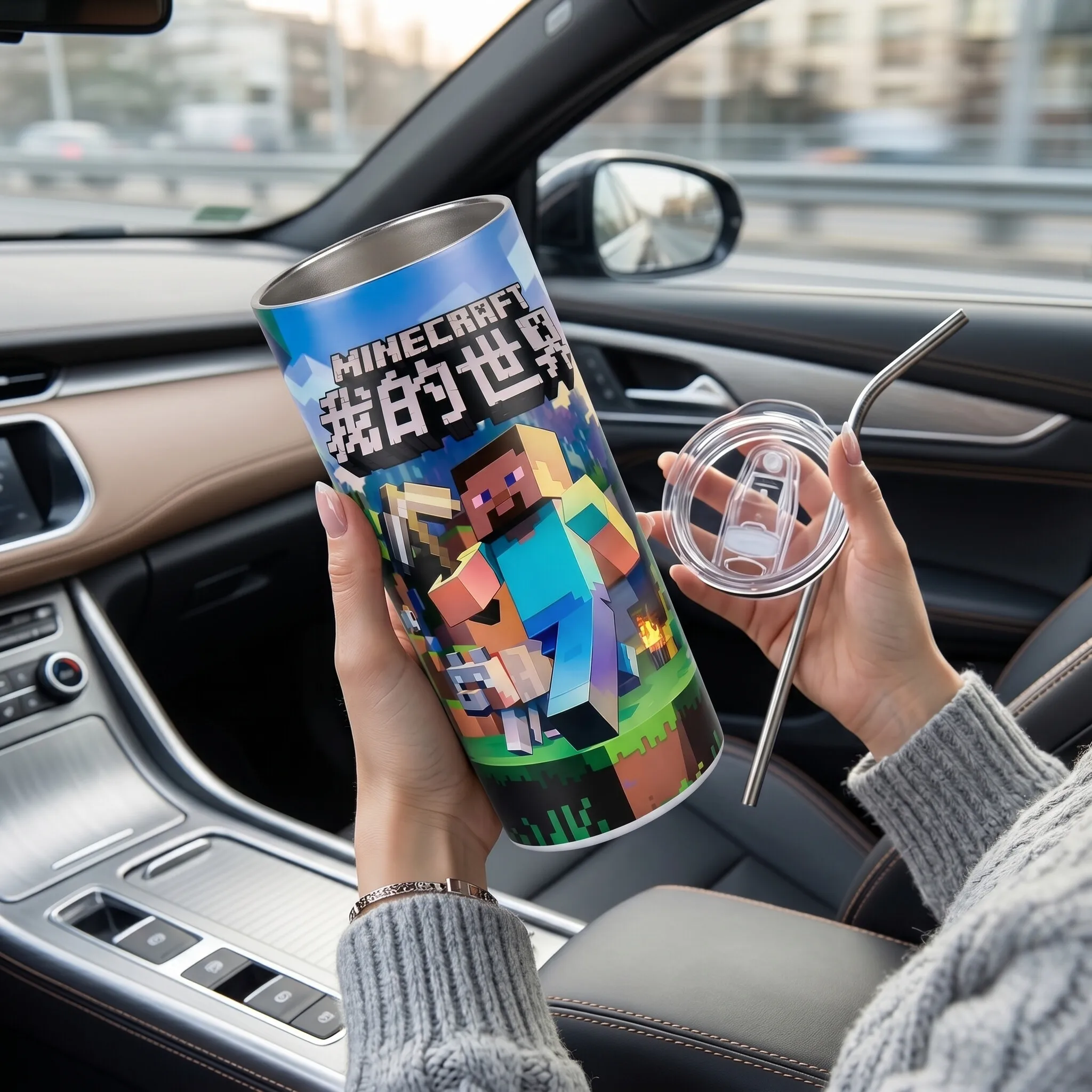 Multi functional stainless steel drinking cup 420ml with straw, suitable for home and outdoor use
Multi functional stainless steel drinking cup 420ml with straw, suitable for home and outdoor use