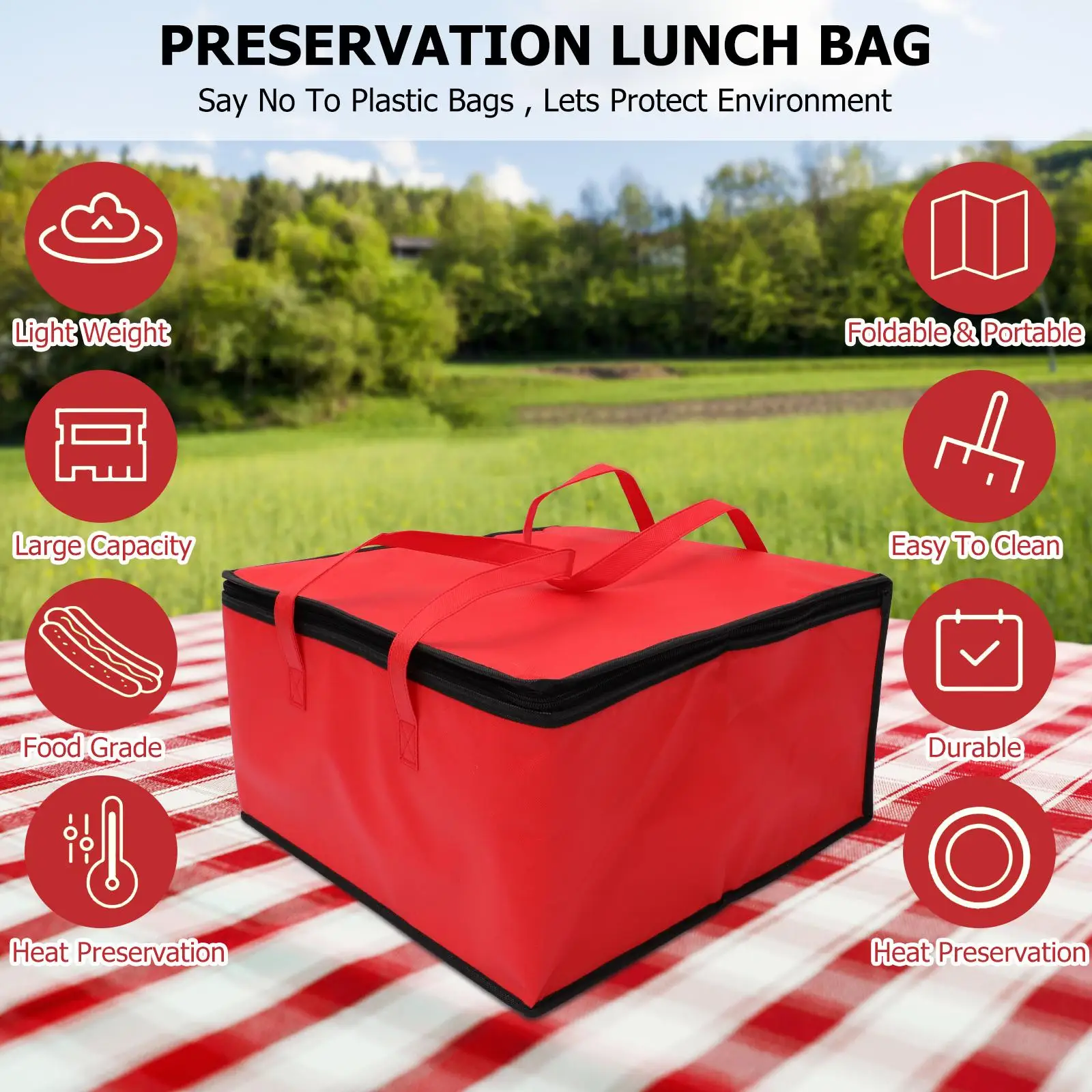 Insulation Bags Bento Lunch Grocery Food Portable Fresh Preservation Non-woven Fabric Tote Shopping
Insulation Bags Bento Lunch Grocery Food Portable Fresh Preservation Non-woven Fabric Tote Shopping