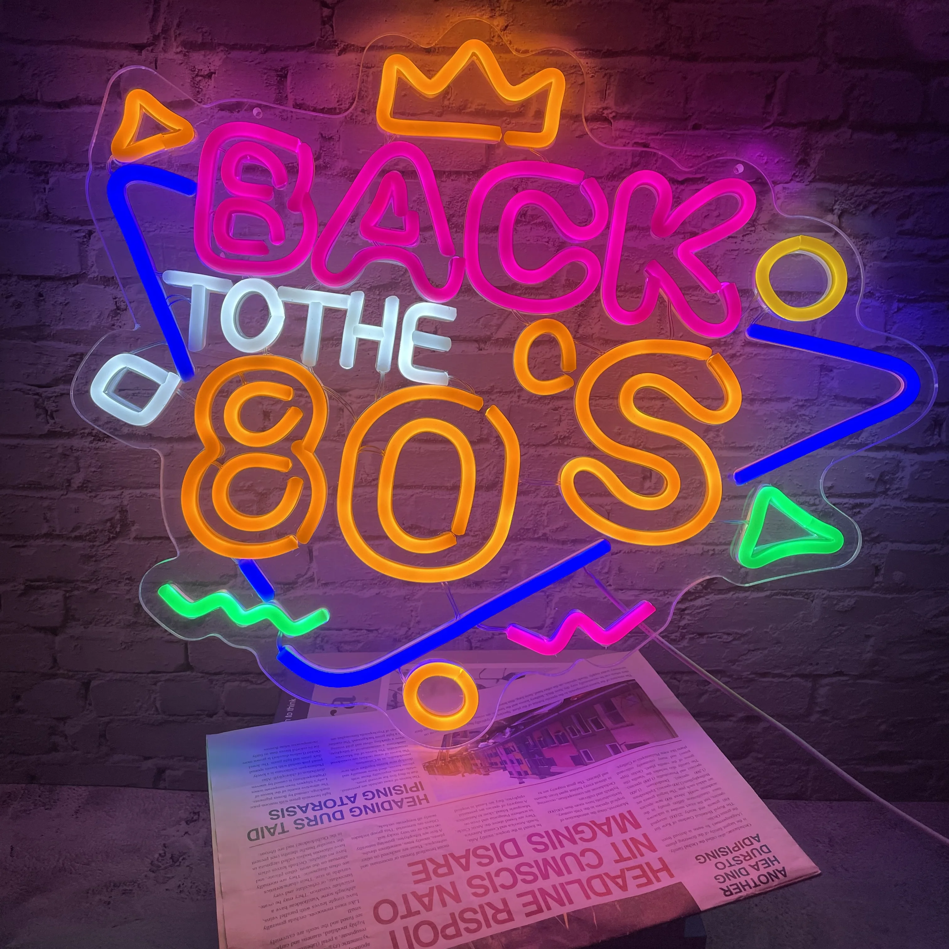 Back to the 80s Neon Sign Wall Decor Led Light Aesthetic Room Decoration Personalized Bar Shop Signage Business Neon Sign
Back to the 80s Neon Sign Wall Decor Led Light Aesthetic Room Decoration Personalized Bar Shop Signage Business Neon Sign