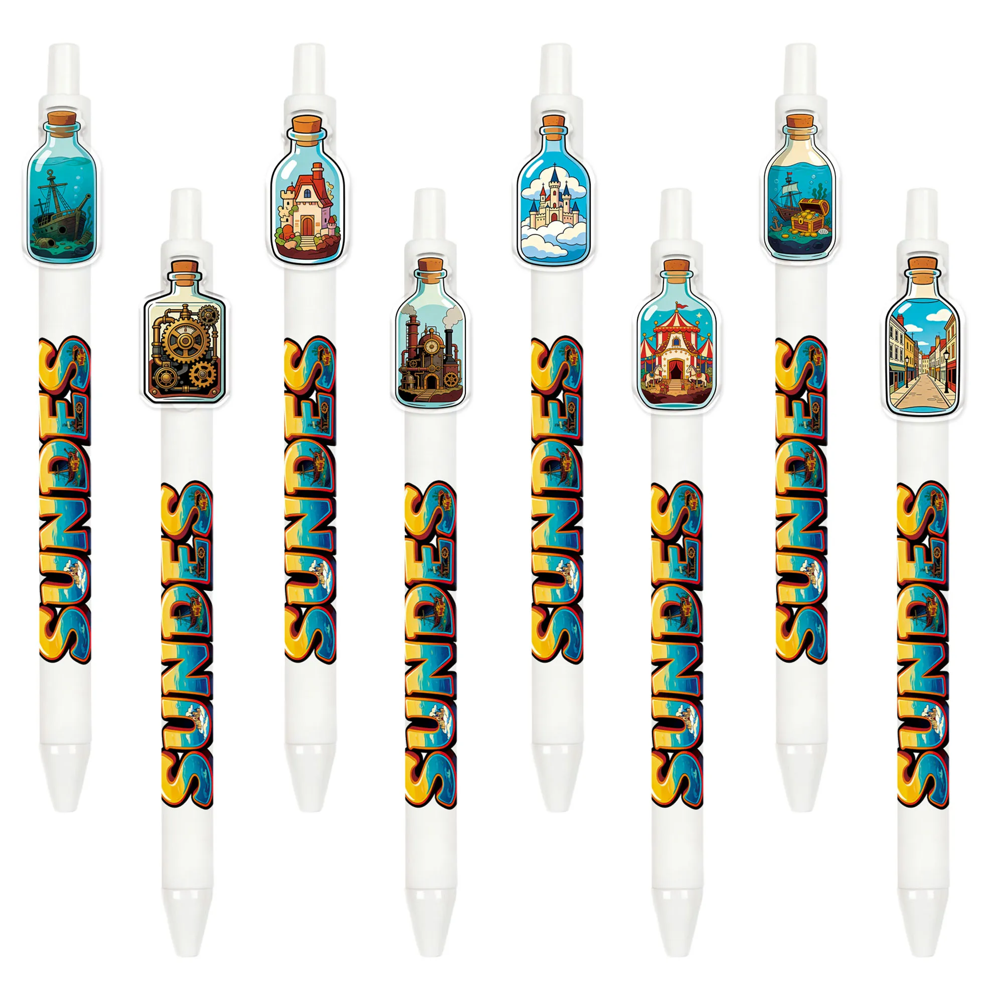 8 PCS / 16 PCS Creative Bottle Pattern Ballpoint Pens - Floating Bottle Artistic Office Signature Pens
8 PCS / 16 PCS Creative Bottle Pattern Ballpoint Pens - Floating Bottle Artistic Office Signature Pens