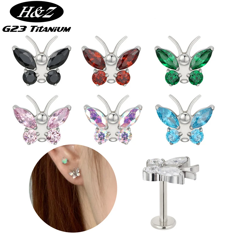 1PC ASTM F136 Titanium Piercing Lip Ear Stud Internal Thread Labret Butterfly Zircon Helix Tragus Cartilage Wholesale Jewelry
1PC ASTM F136 Titanium Piercing Lip Ear Stud Internal Thread Labret Butterfly Zircon Helix Tragus Cartilage Wholesale Jewelry