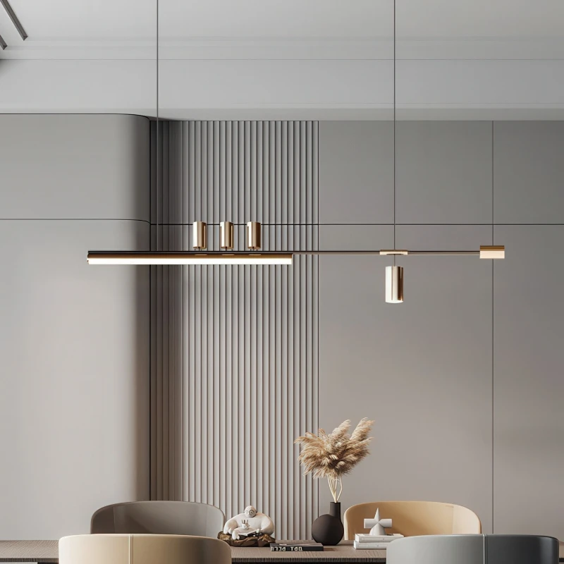 Designer light luxury dining table restaurant 2025 new high-end one-word long Italian minimalist chandelier
Designer light luxury dining table restaurant 2025 new high-end one-word long Italian minimalist chandelier