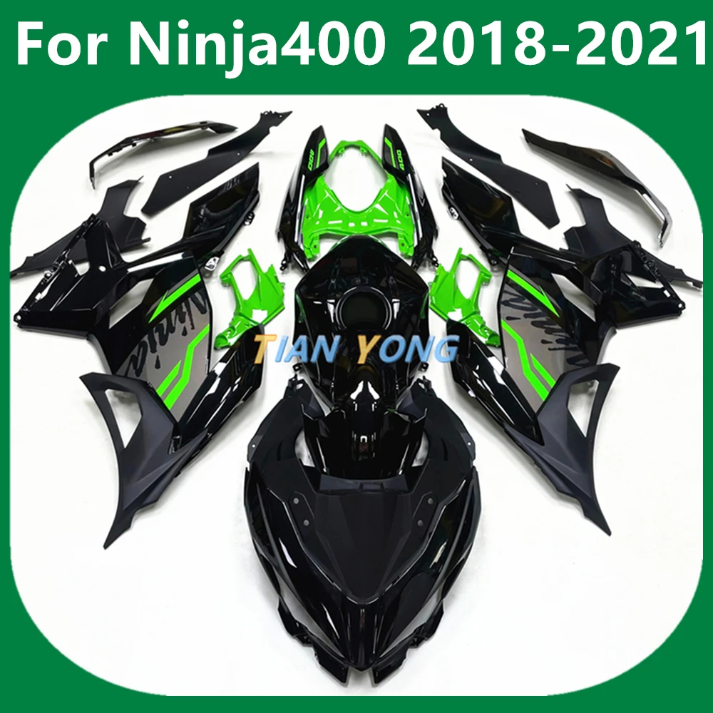 Fit Ninja 400 Bodywork Injection Cowling Green black gray sticker Motorcycle Full Fairing Kit for Ninja400 2018-2020-2021-2022
Fit Ninja 400 Bodywork Injection Cowling Green black gray sticker Motorcycle Full Fairing Kit for Ninja400 2018-2020-2021-2022