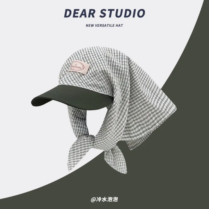Korean Version New Plaid Letter Patch Design Headscarf Hat Summer Travel Straps Triangle Towel Sunshade Sun Cap for Women's
Korean Version New Plaid Letter Patch Design Headscarf Hat Summer Travel Straps Triangle Towel Sunshade Sun Cap for Women's