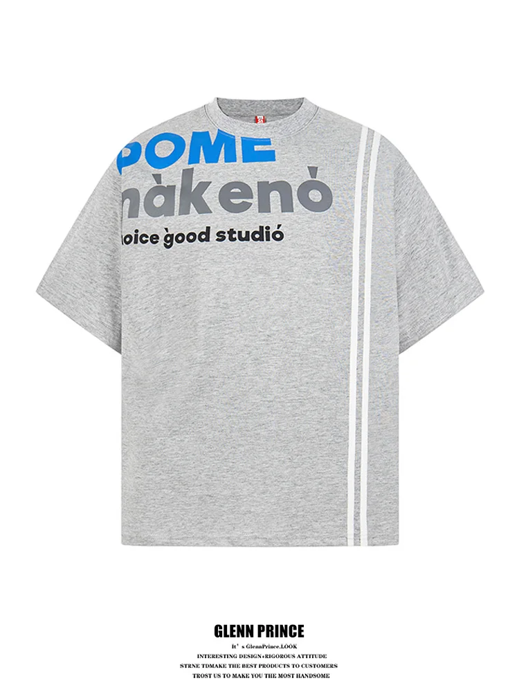 Loose Casual American Retro Side Shoulder Stripe Short Sleeve T-Shirt Men Summer Breathable Cotton round Neck Top
Loose Casual American Retro Side Shoulder Stripe Short Sleeve T-Shirt Men Summer Breathable Cotton round Neck Top