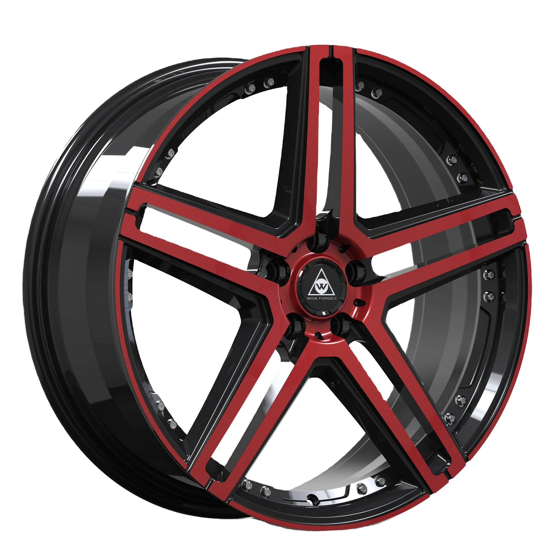 High end customized wheel hub, 6061-T6 Monoblock Forged Rim, black red dual-color factory direct customized car tuning auto part
High end customized wheel hub, 6061-T6 Monoblock Forged Rim, black red dual-color factory direct customized car tuning auto part