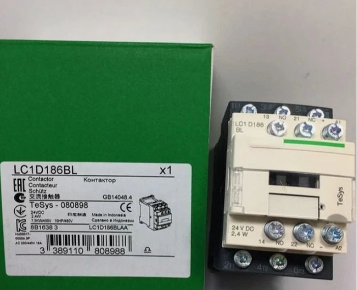 Совершенно новый оригинальный контактор LC1D186BL 3P (3 NO) AC 3 = 440 В 18 А 24 В катушка постоянного тока Быстрая доставка
Совершенно новый оригинальный контактор LC1D186BL 3P (3 NO) AC 3 = 440 В 18 А 24 В катушка постоянного тока Быстрая доставка