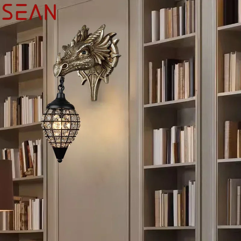SEAN Настенный светильник в скандинавском стиле с животными, американский ретро, гостиная, спальня, креативный западный ресторан, кафе, проживание в семье, декоративный светильник
SEAN Настенный светильник в скандинавском стиле с животными, американский ретро, гостиная, спальня, креативный западный ресторан, кафе, проживание в семье, декоративный светильник