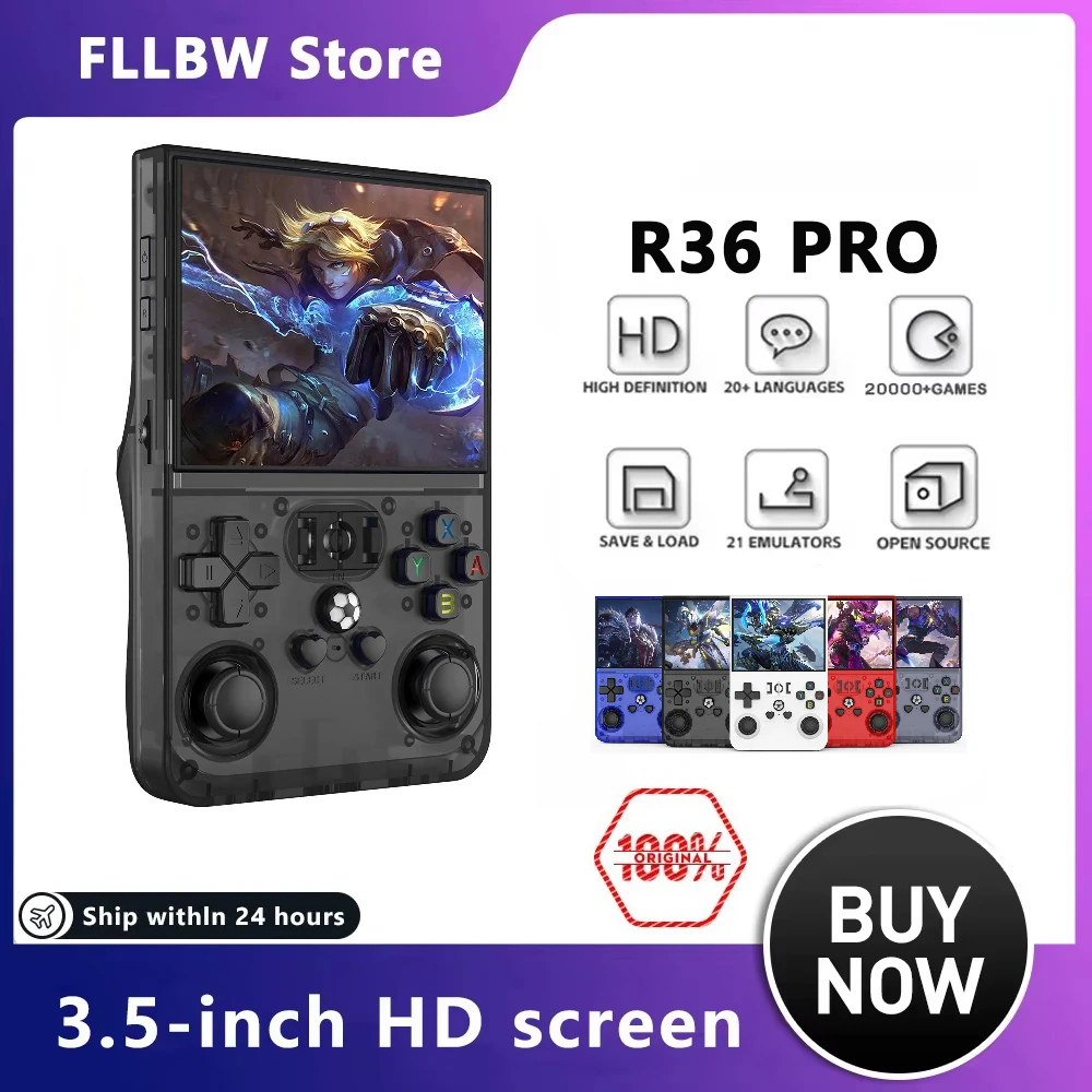 FLLBW R36 Pro Retro Handheld Video Game Console Linux System 3.5 Inch IPS Screen Portable Pocket Video Player 128GB Games
FLLBW R36 Pro Retro Handheld Video Game Console Linux System 3.5 Inch IPS Screen Portable Pocket Video Player 128GB Games