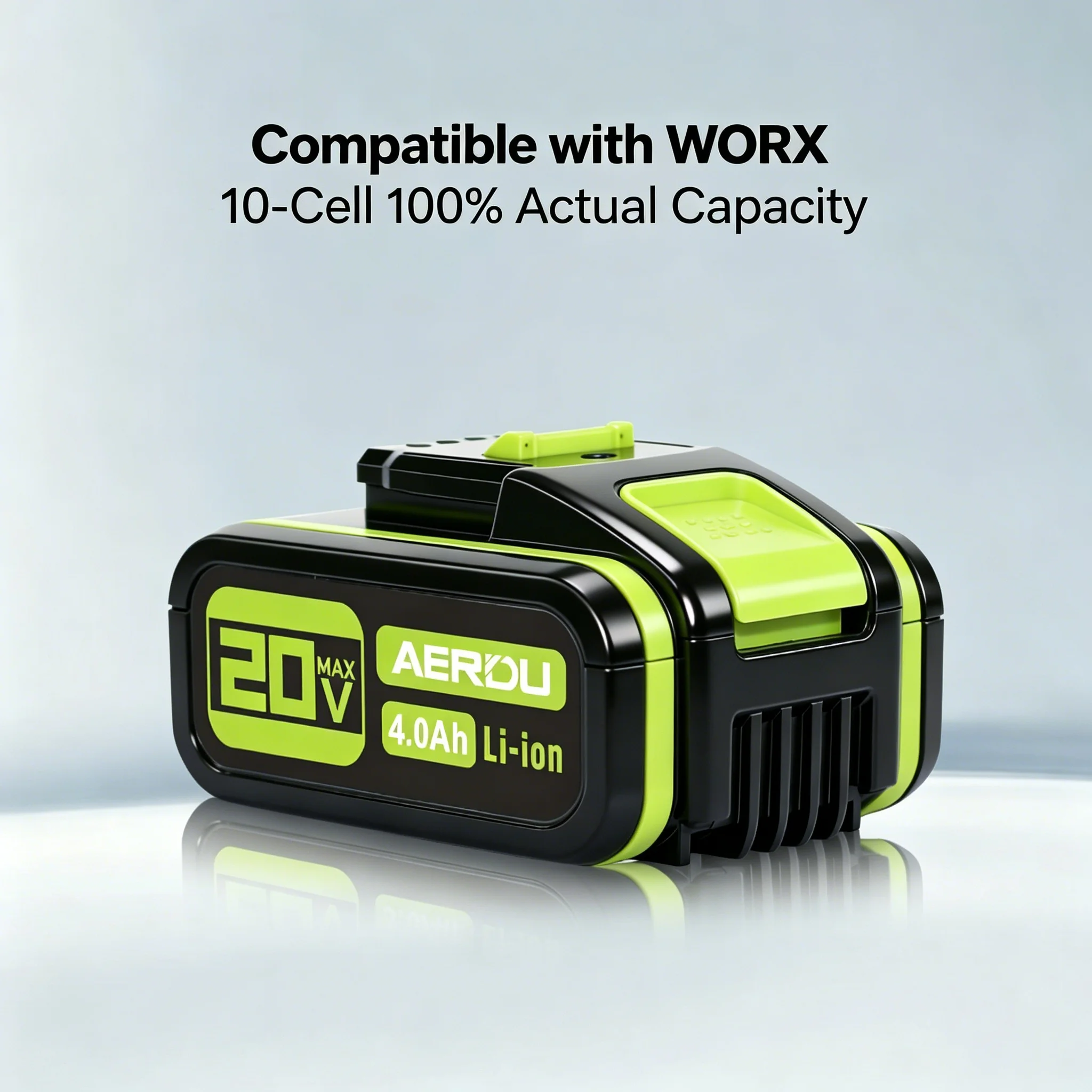 20V MAX 4.0Ah Battery for WORX 10 Cells Real 4000mAh Li-ion
20V MAX 4.0Ah Battery for WORX 10 Cells Real 4000mAh Li-ion