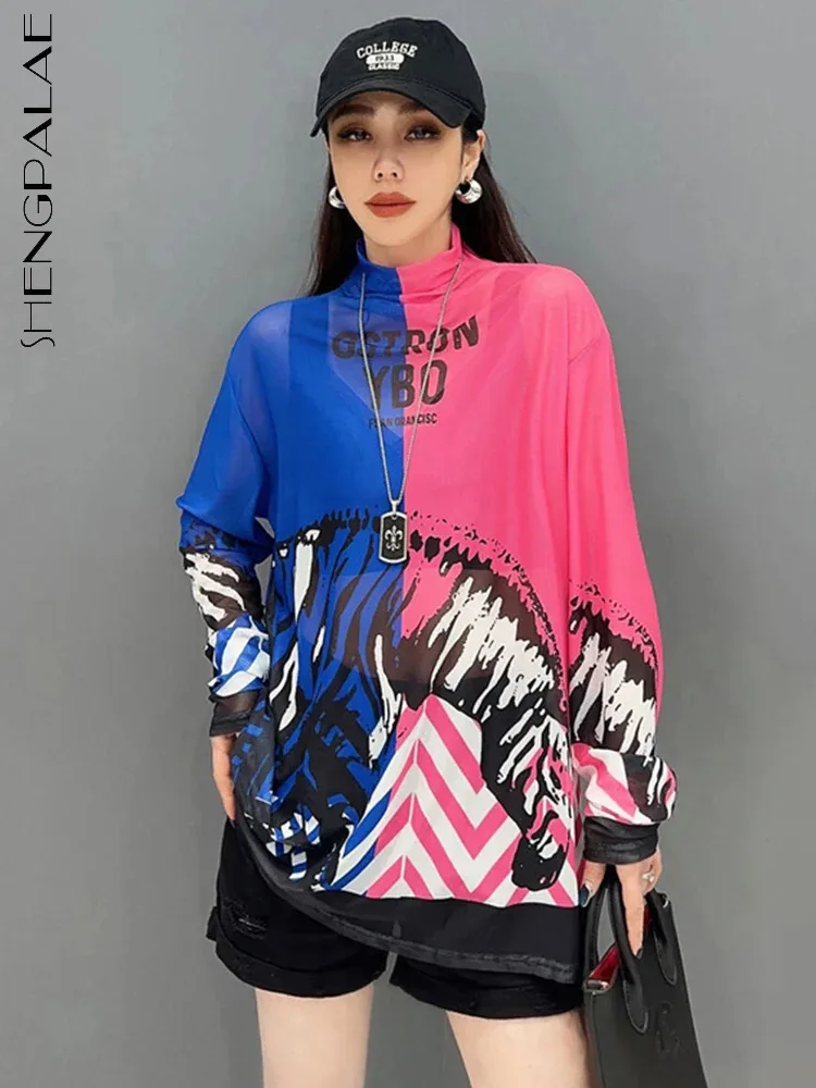 Женская футболка с круглым вырезом SHENGPALAE, свободная футболка контрастных цветов с принтом и длинными рукавами, весна 2024, новинка 5R9371
Женская футболка с круглым вырезом SHENGPALAE, свободная футболка контрастных цветов с принтом и длинными рукавами, весна 2024, новинка 5R9371