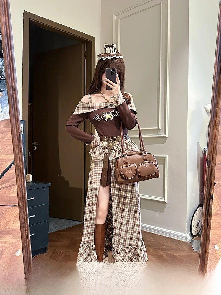 Женское осеннее платье на одно плечо из ткани Fabric Pig Half Sugar Mocha Amber Glow, в стиле ретро, с юбкой в клетку Rayden, для повседневных свиданий
Женское осеннее платье на одно плечо из ткани Fabric Pig Half Sugar Mocha Amber Glow, в стиле ретро, с юбкой в клетку Rayden, для повседневных свиданий