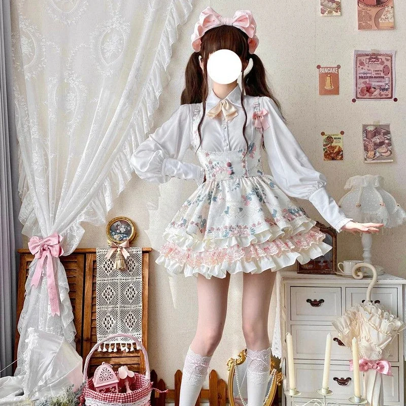 Японские рубашки Kawaii Lolita, женские милые элегантные блузки принцессы с длинными рукавами, милые повседневные белые топы с оборками для девочек, Blusas Mujer
Японские рубашки Kawaii Lolita, женские милые элегантные блузки принцессы с длинными рукавами, милые повседневные белые топы с оборками для девочек, Blusas Mujer