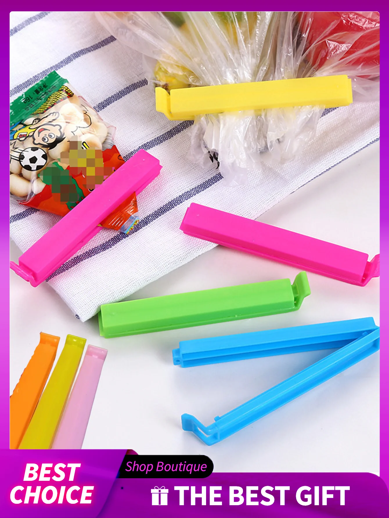 1/5/10/20/30/56pcs Food Bag Clips, Portable Food Fresh Sealing Clips, Reusable Airtight Clips For Plastic Bags & Snack Bags, Kitchen Storage & Organization, Suitable For Bedroom, Travel, Office, School
1/5/10/20/30/56pcs Food Bag Clips, Portable Food Fresh Sealing Clips, Reusable Airtight Clips For Plastic Bags & Snack Bags, Kitchen Storage & Organization, Suitable For Bedroom, Travel, Office, School