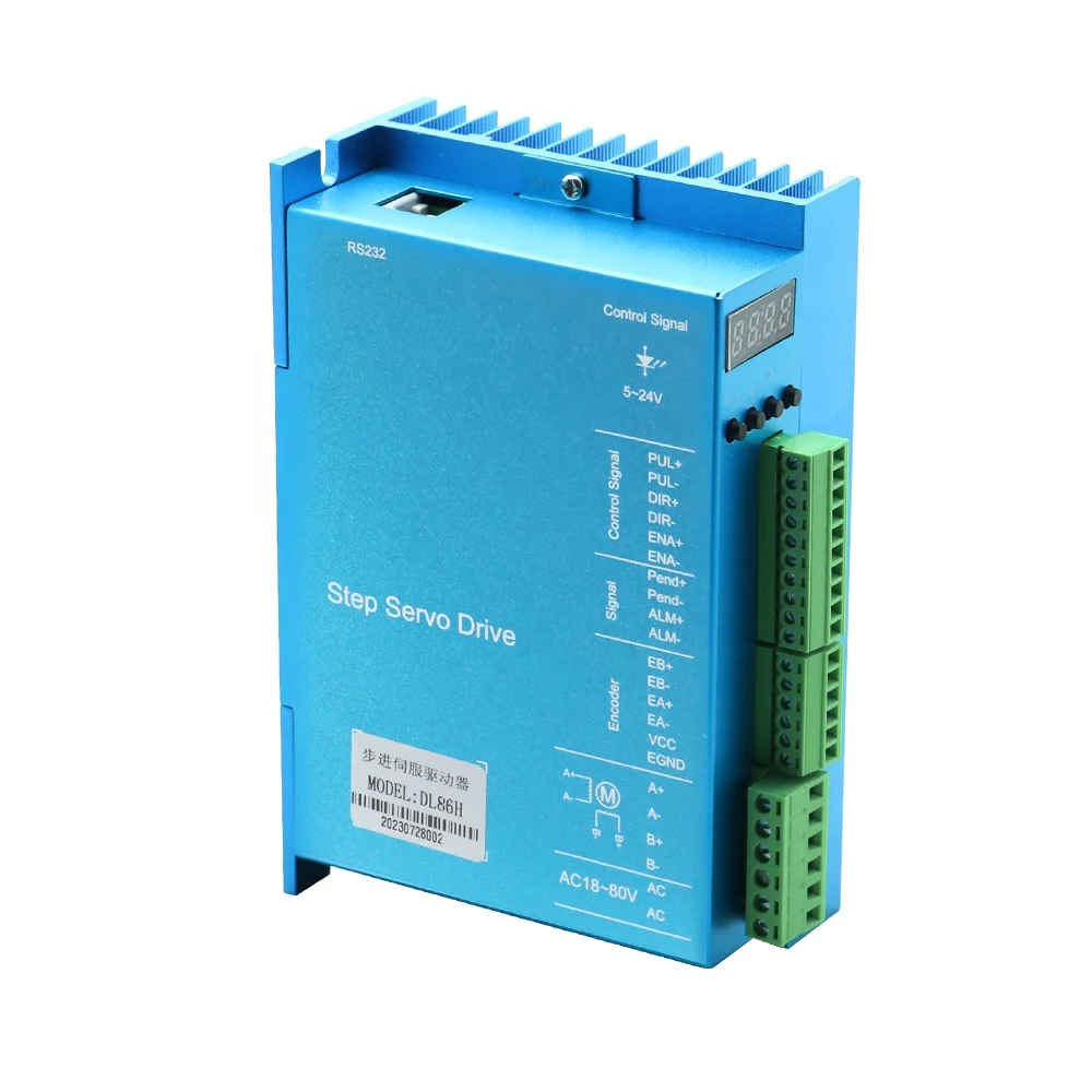 Драйвер шагового серводвигателя HLTNC DL86H для двигателя 86 с замкнутым контуром AC18-80V DC 24-110V 2-фазный пиковый ток 8A для фрезерного станка с ЧПУ
Драйвер шагового серводвигателя HLTNC DL86H для двигателя 86 с замкнутым контуром AC18-80V DC 24-110V 2-фазный пиковый ток 8A для фрезерного станка с ЧПУ