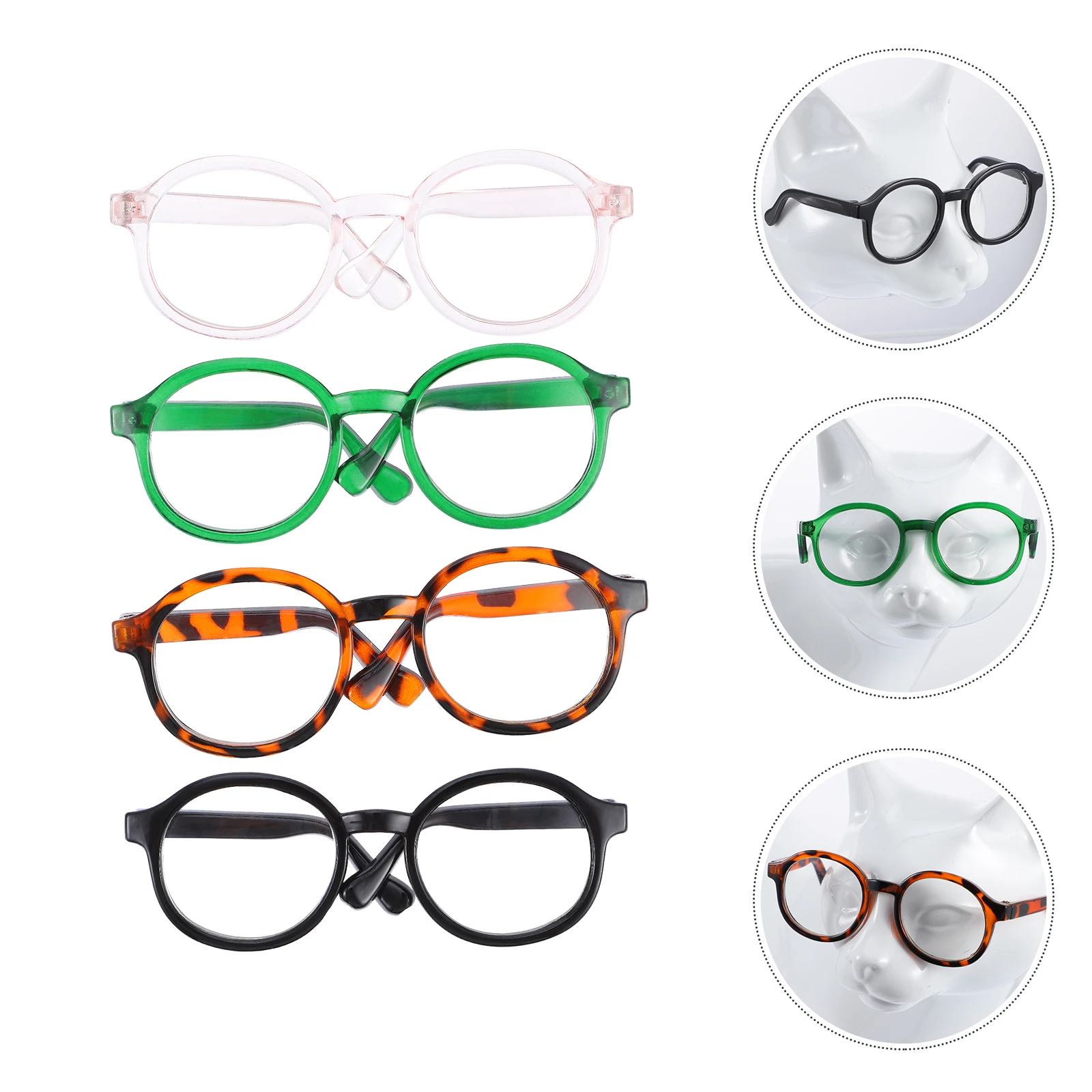 4 Pcs Plastic Transparent Cat Glasses Dog for Small Dogs Sunglasses Pet and Pp Pets Clear
4 Pcs Plastic Transparent Cat Glasses Dog for Small Dogs Sunglasses Pet and Pp Pets Clear