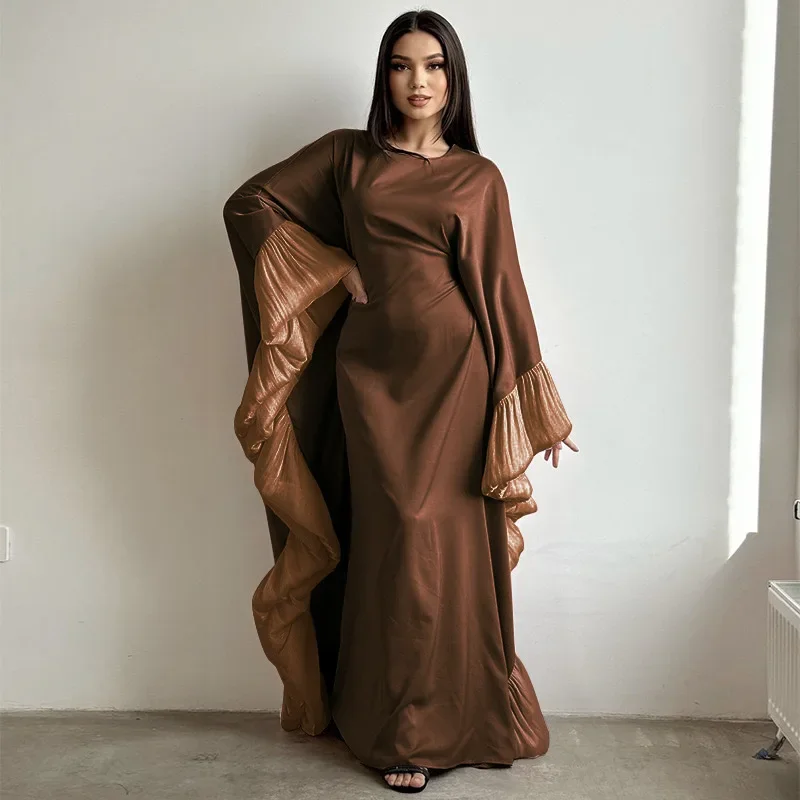 Мусульманские платья больших размеров для женщин, лето-осень, мусульманские наряды из полиэстера с длинными рукавами, Абая, мусульманская одежда в Дубае, 2025 г.
Мусульманские платья больших размеров для женщин, лето-осень, мусульманские наряды из полиэстера с длинными рукавами, Абая, мусульманская одежда в Дубае, 2025 г.