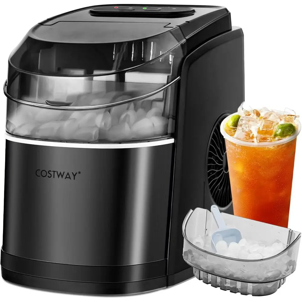 Portable Self-Cleaning Ice Maker - 26.5 lbs Daily, 9 Cubes in 6-13 Mins, Open Top, Scoop Basket Included
Portable Self-Cleaning Ice Maker - 26.5 lbs Daily, 9 Cubes in 6-13 Mins, Open Top, Scoop Basket Included