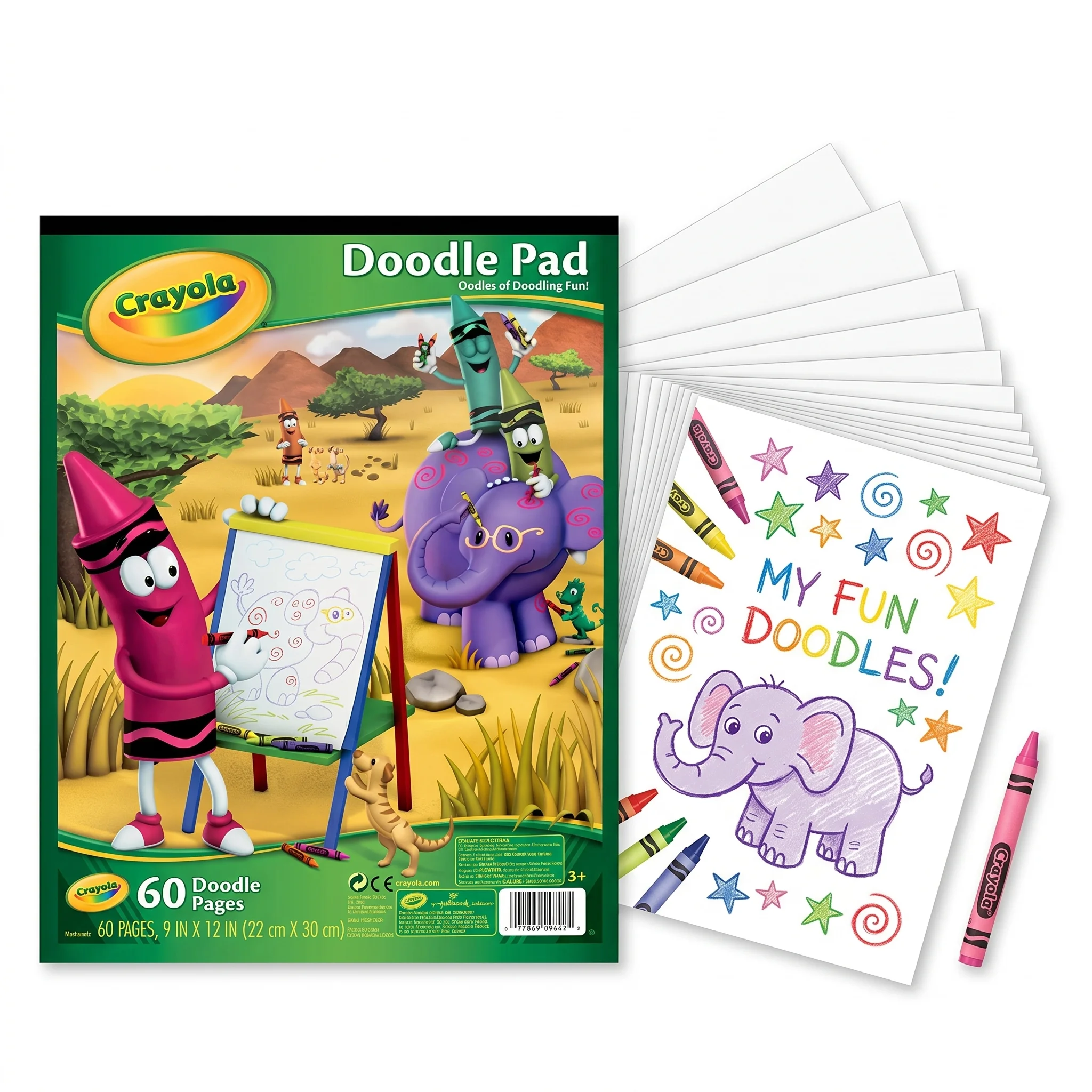 Crayola Doodle Pad For oodles of doodling fun 9 x 12 Inches, 60 Sheets,White 99-3400 (Main image version)
Crayola Doodle Pad For oodles of doodling fun 9 x 12 Inches, 60 Sheets,White 99-3400 (Main image version)