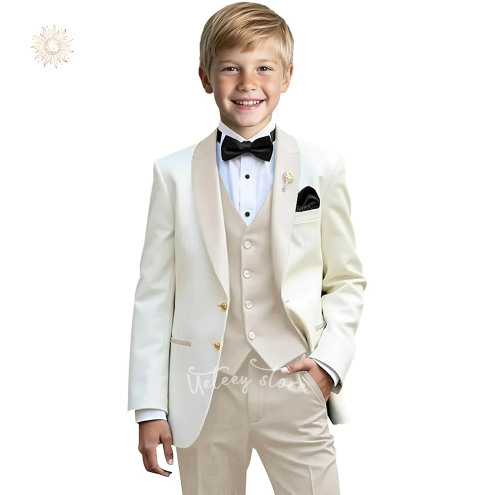 Boys Suit Wedding Party Tuxedo 3 Piece Shawl Collar Jacket Pants Vest Child Formal Blazer Set Slim Fit Outfit
Boys Suit Wedding Party Tuxedo 3 Piece Shawl Collar Jacket Pants Vest Child Formal Blazer Set Slim Fit Outfit